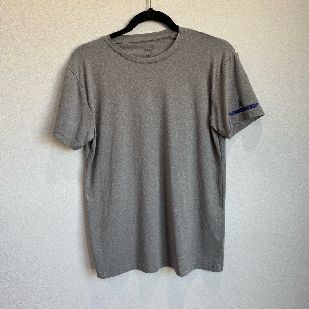 Spyder Activewear Men's Gray Neutral Short Sleeve Basic Tee Size Medium